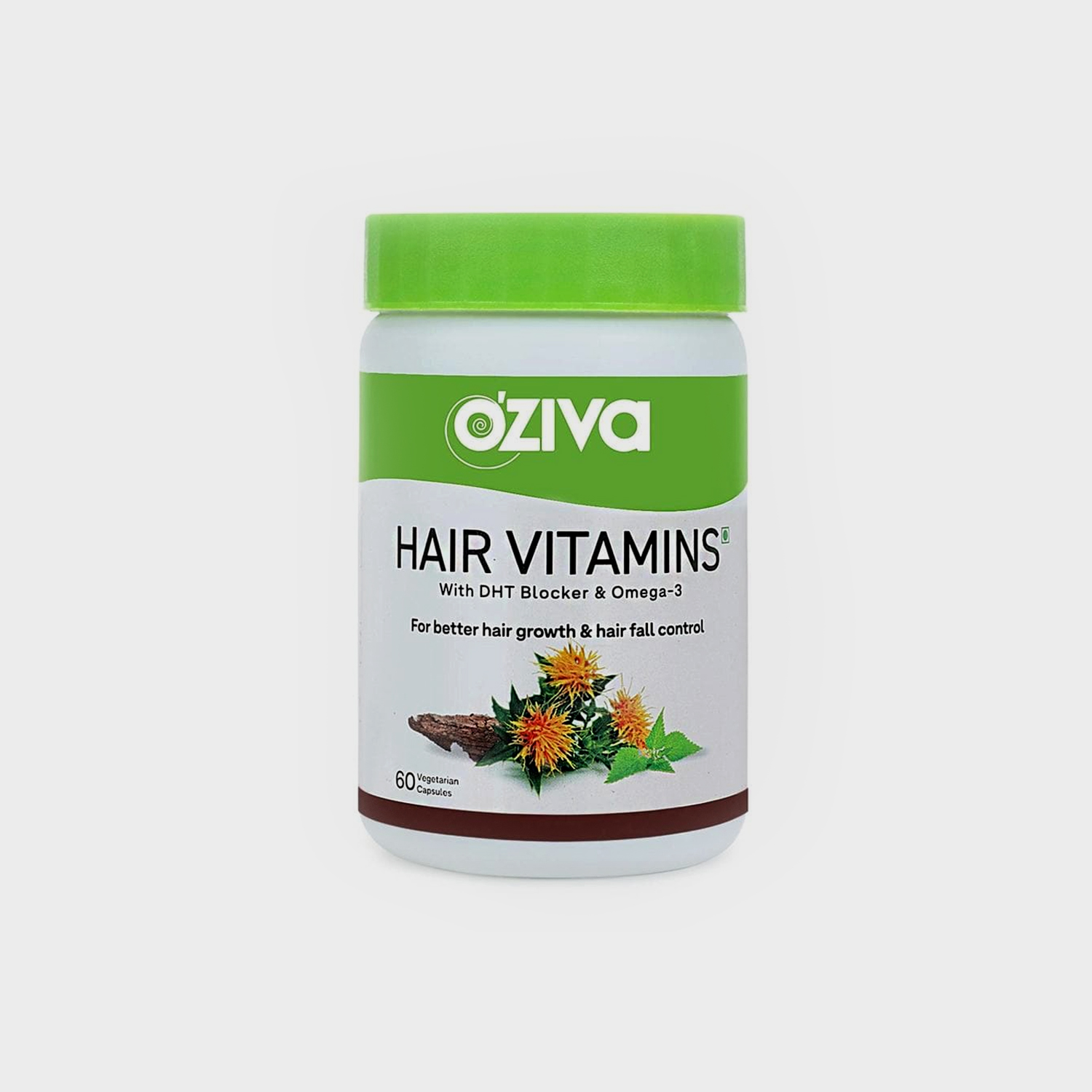 Oziva Hair Vitamins Capsules 60 Capsules at Rs.809 | Hair vitamins with dht blocker - Cureka