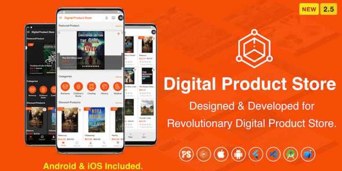 Digital Download Products Store For eBook, Video, Photo (Using Flutter For iOS and Android) 2.5