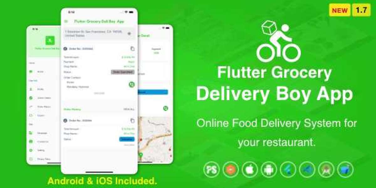 Flutter Grocery Delivery Boy App for iOS and Android ( 1.7 )