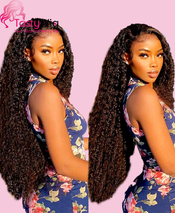 Side part deep wave lace frontal wig human hair -TastyWig