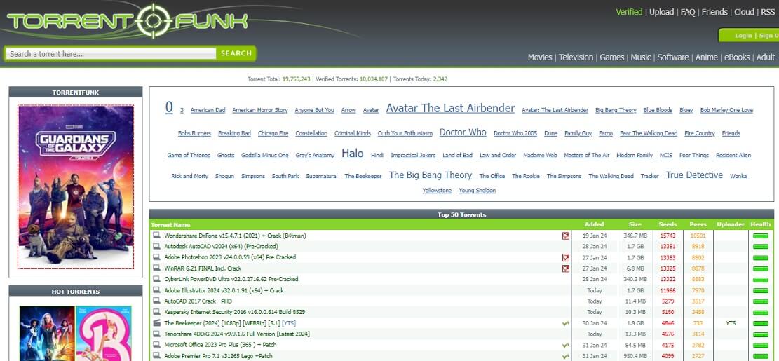 TorrentFunk - Torrent Search Engine To Discover Your Funk