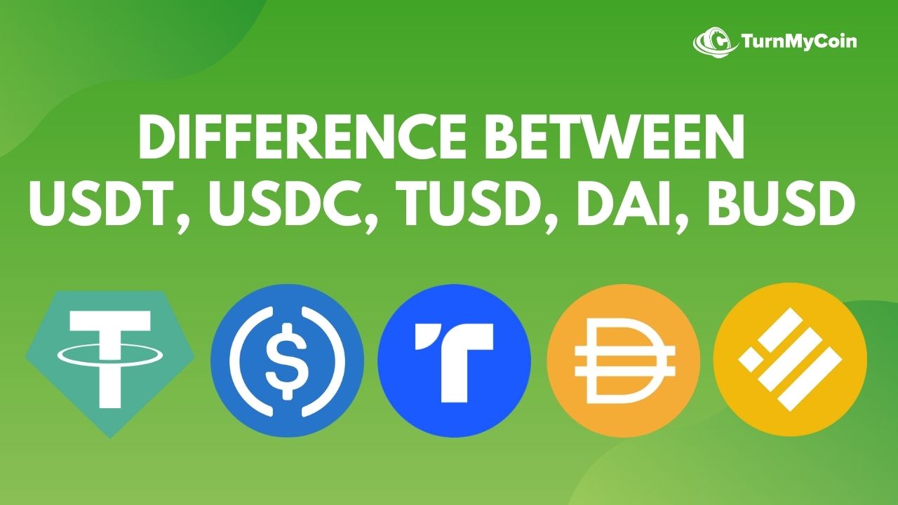 Differences between USDT, USDC, TUSD, BUSD, DAI - TurnMyCoin: Crypto assets trading Worldwide - A beginner's guide