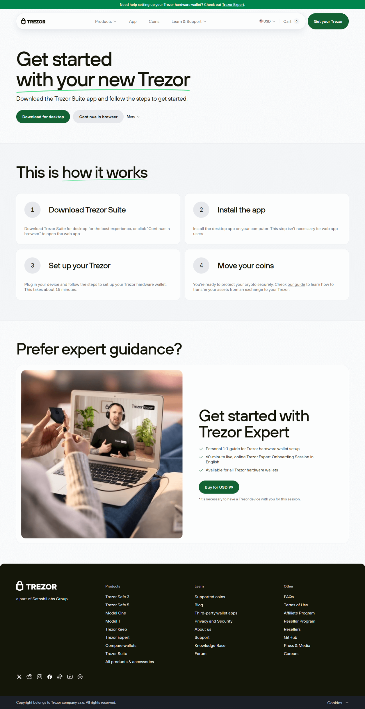 Trezor.io/Start® - Starting Up Your Device - Trezor®