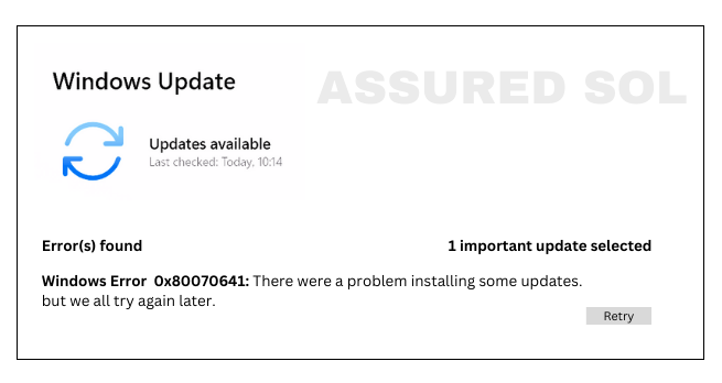 How to fix Windows Update Error Code 0x80070641
