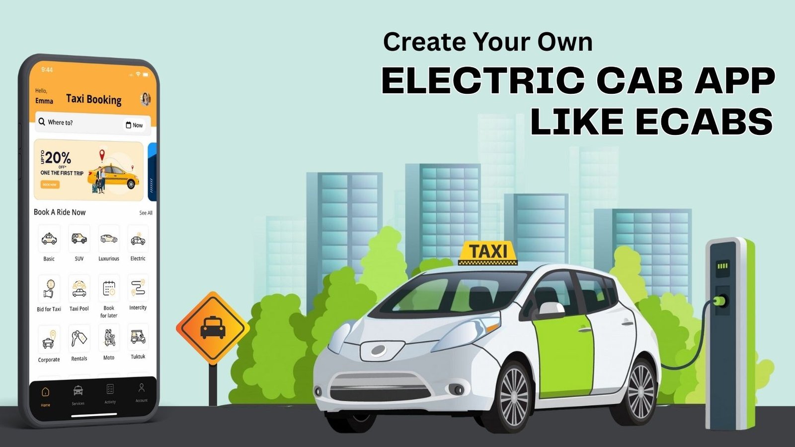 Create Your Own Electric Cab App Like eCabs  - mircari.net