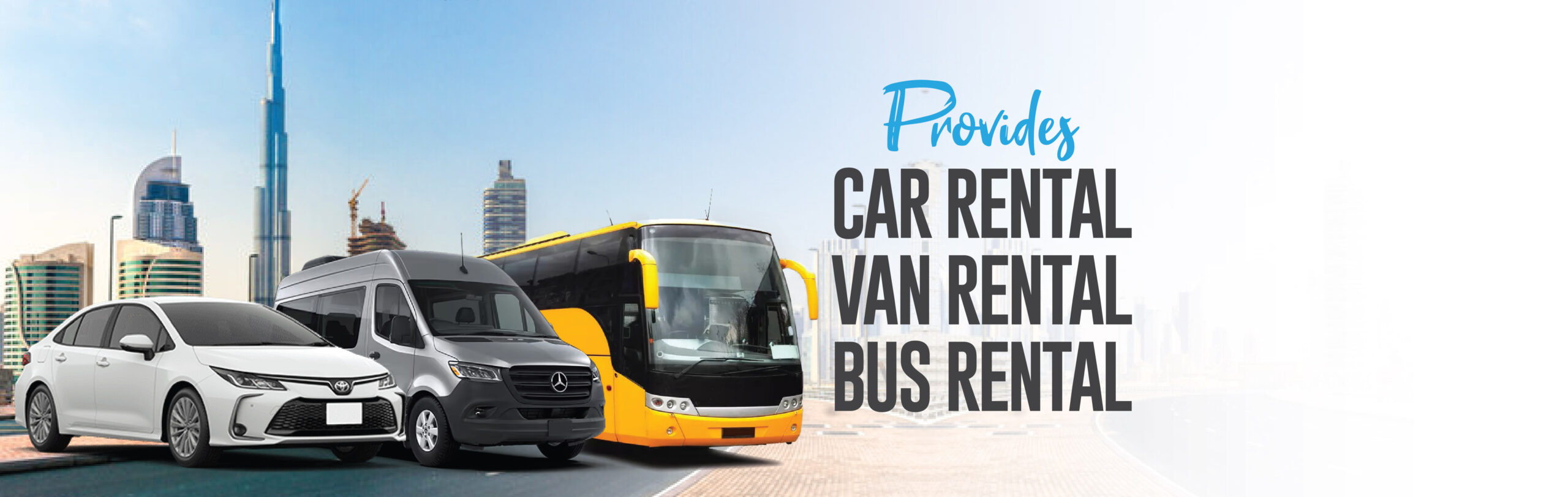 No.1 Car and Bus Rental in Dubai UAE - Fair Price Rental