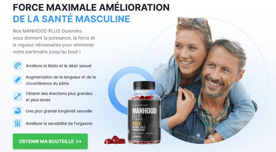 Manhood Plus Avis - Gummies pour L'amélioration Masculine! Prix en Pharmacie