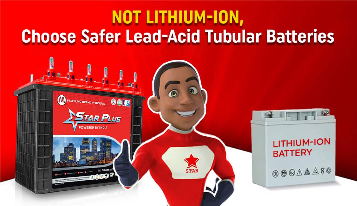 Not Lithium-Ion, Choose Safer Lead-Acid Tubular Batteries