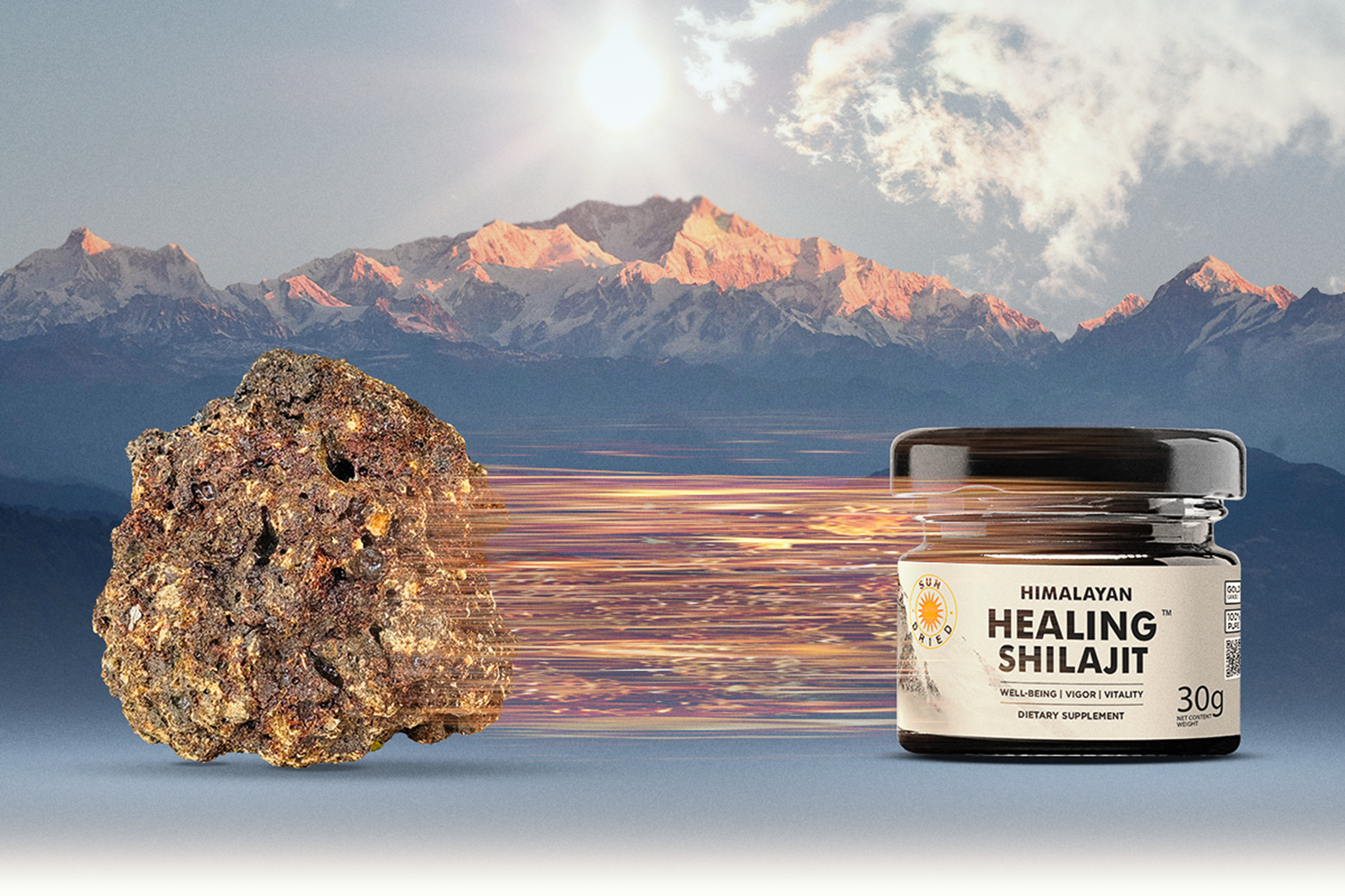 Raw Healing Shilajit Sun-Dried, Lab-Tested Power