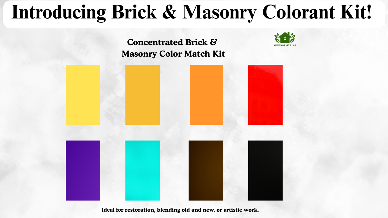 Achieve True-to-Brick Color On Site: Brick & Masonry Colorant Kit - Mineral Stains