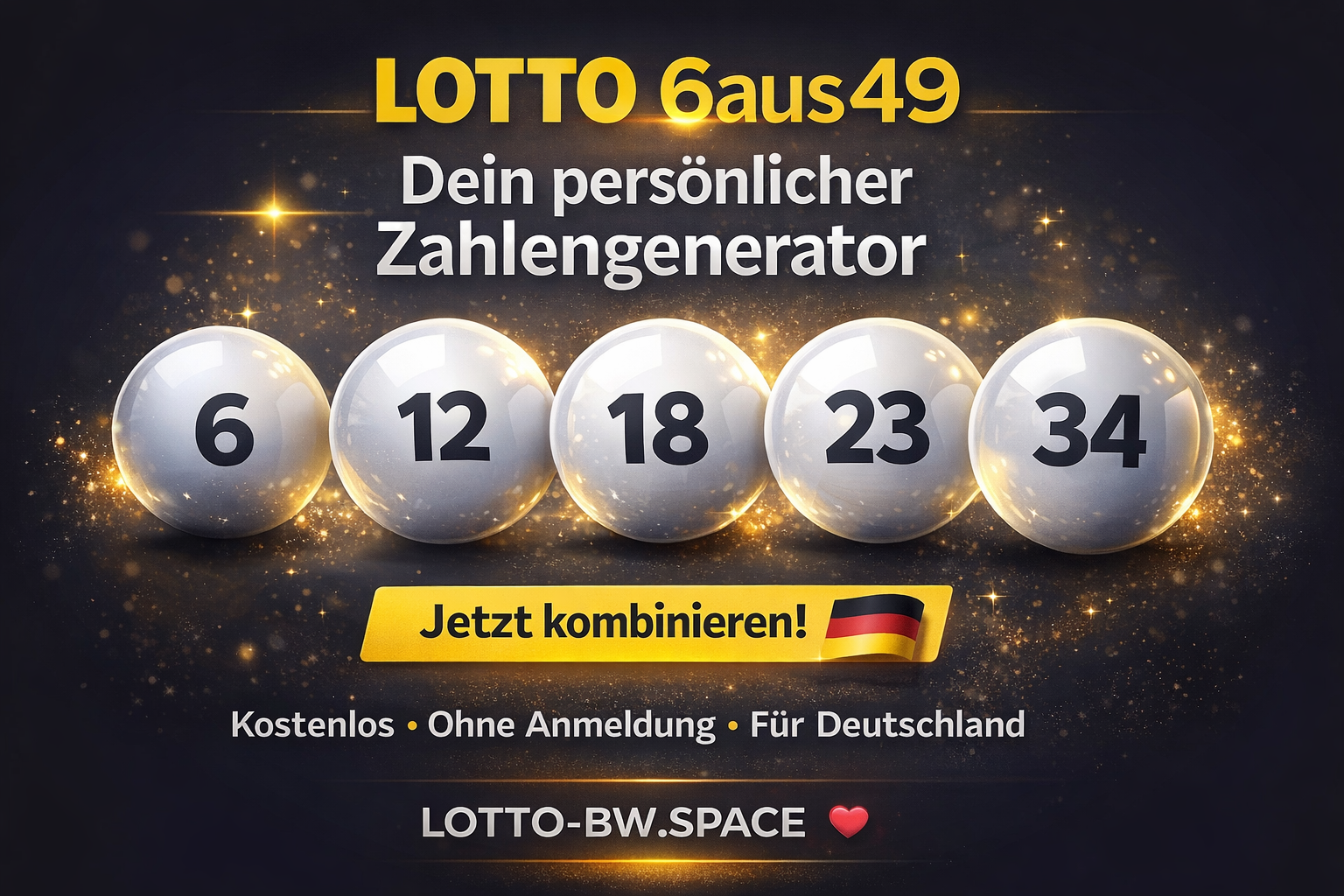 LOTTO 6aus49 Zahlen 14, 27, 40, 41, 44, 47
