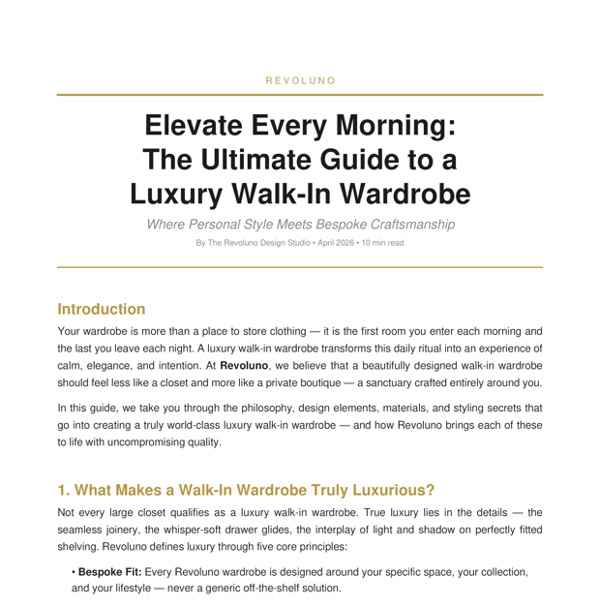 Revoluno luxury wardrobe blog | Pearltrees