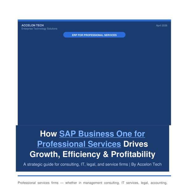 Accelon tech sap b1 professional services | Pearltrees