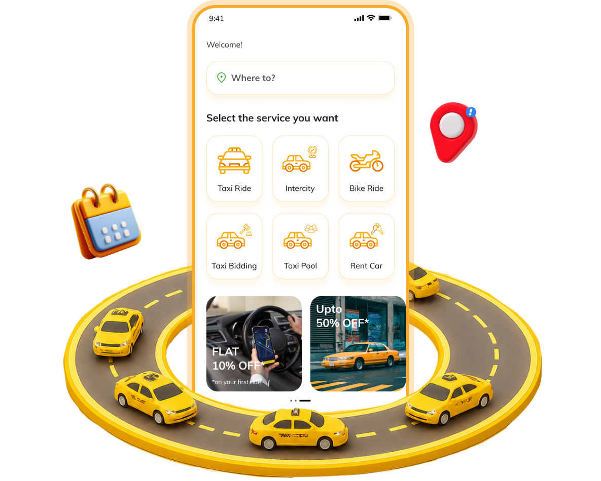 Uber Clone - AI-Enabled Ready-Made Taxi App Solutions